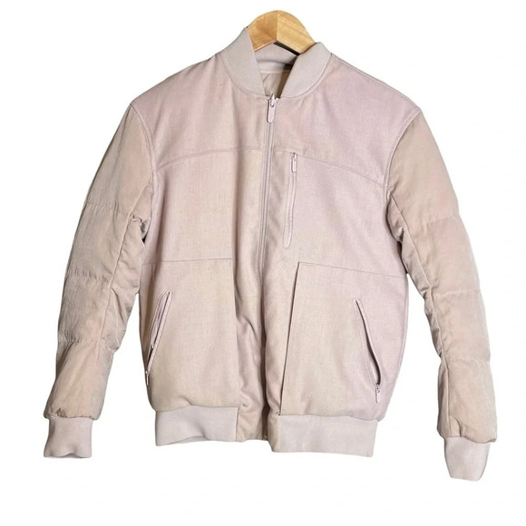 Lululemon Roam Far Wool Bomber Jacket Porcelain Pink - Picture 6 of 15